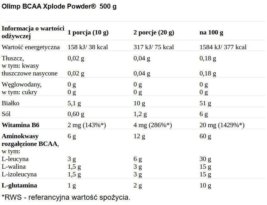 olimp bcaa 500g