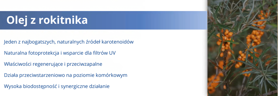 Olej z rokitnika w kosmetyku