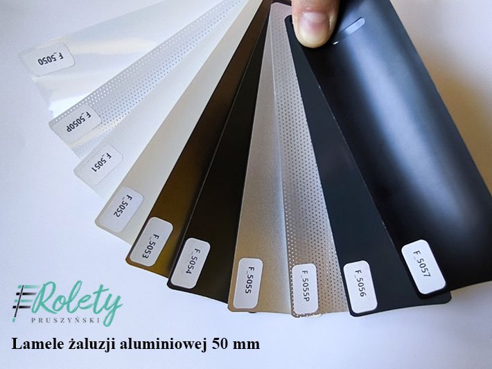 Kolory żaluzji aluminiowej 50 mm