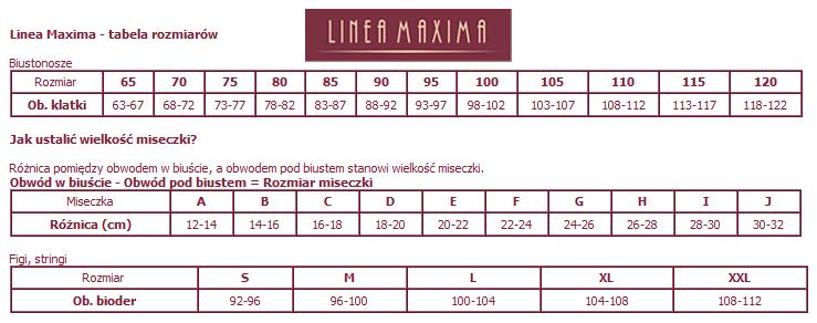 Linea Maxima tabela rozmiarów