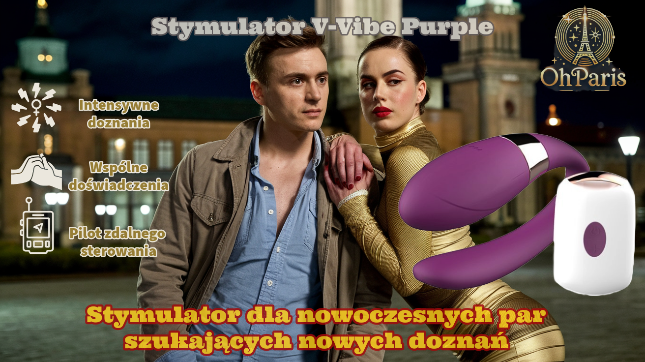 Bezprzewodowy stymulator V-Vibe Purple z ładowaniem USB