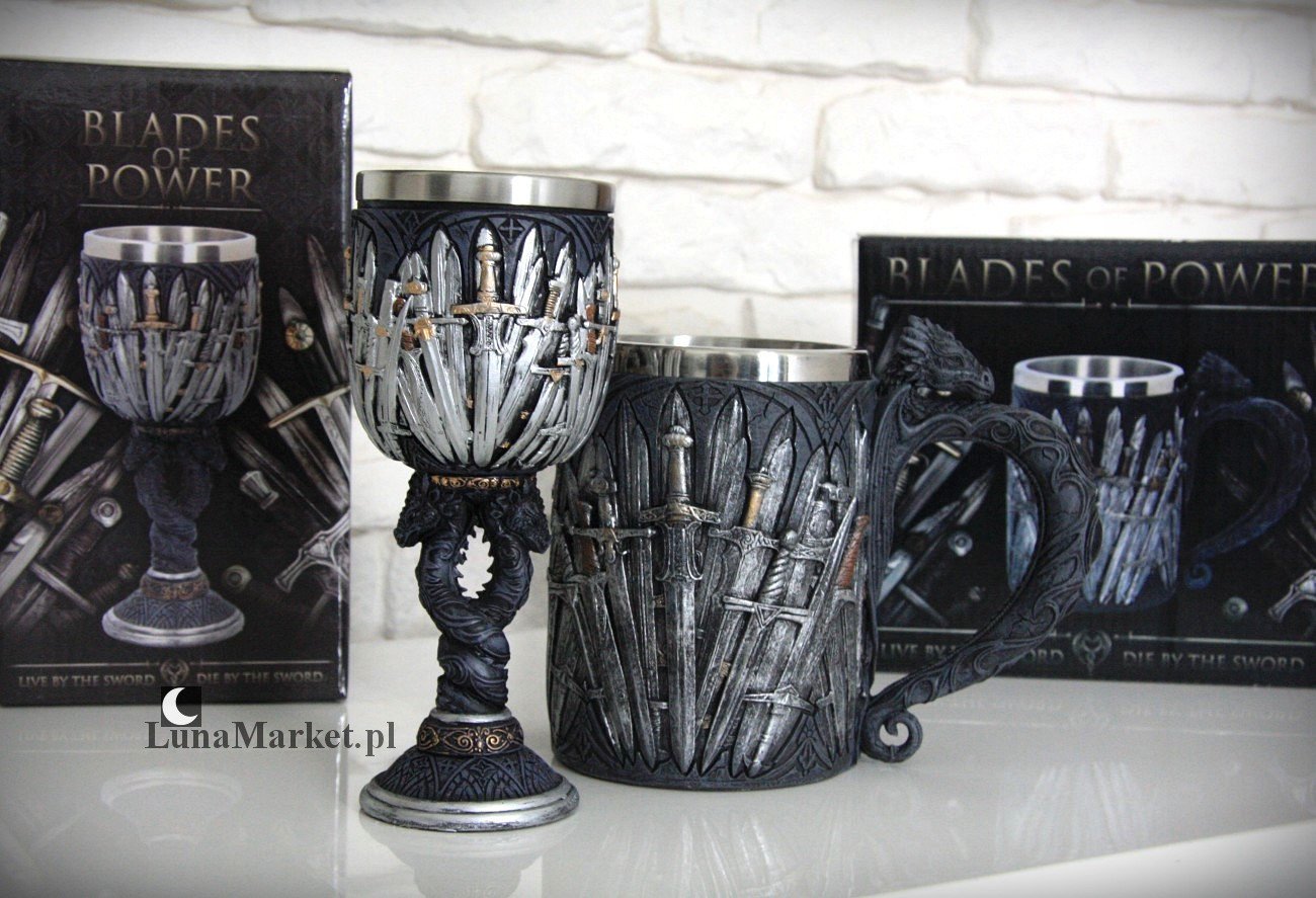 kufel i kielich ze smokami dla fana Gry o tron | LunaMarket