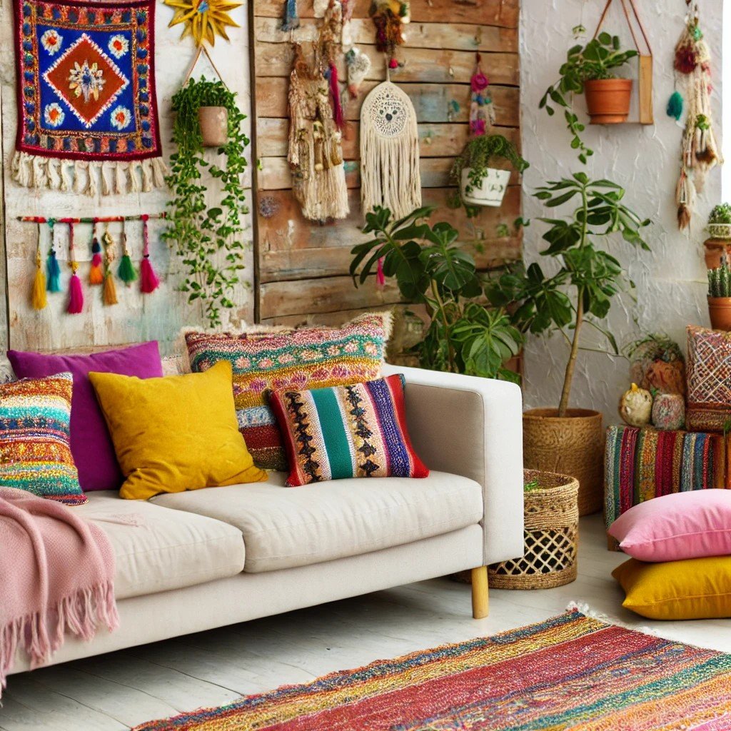 Boho style living room | Bellissima Casa