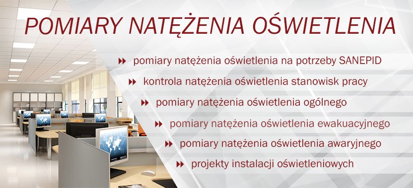 Pomiary natężenia oświetlania Kraków.