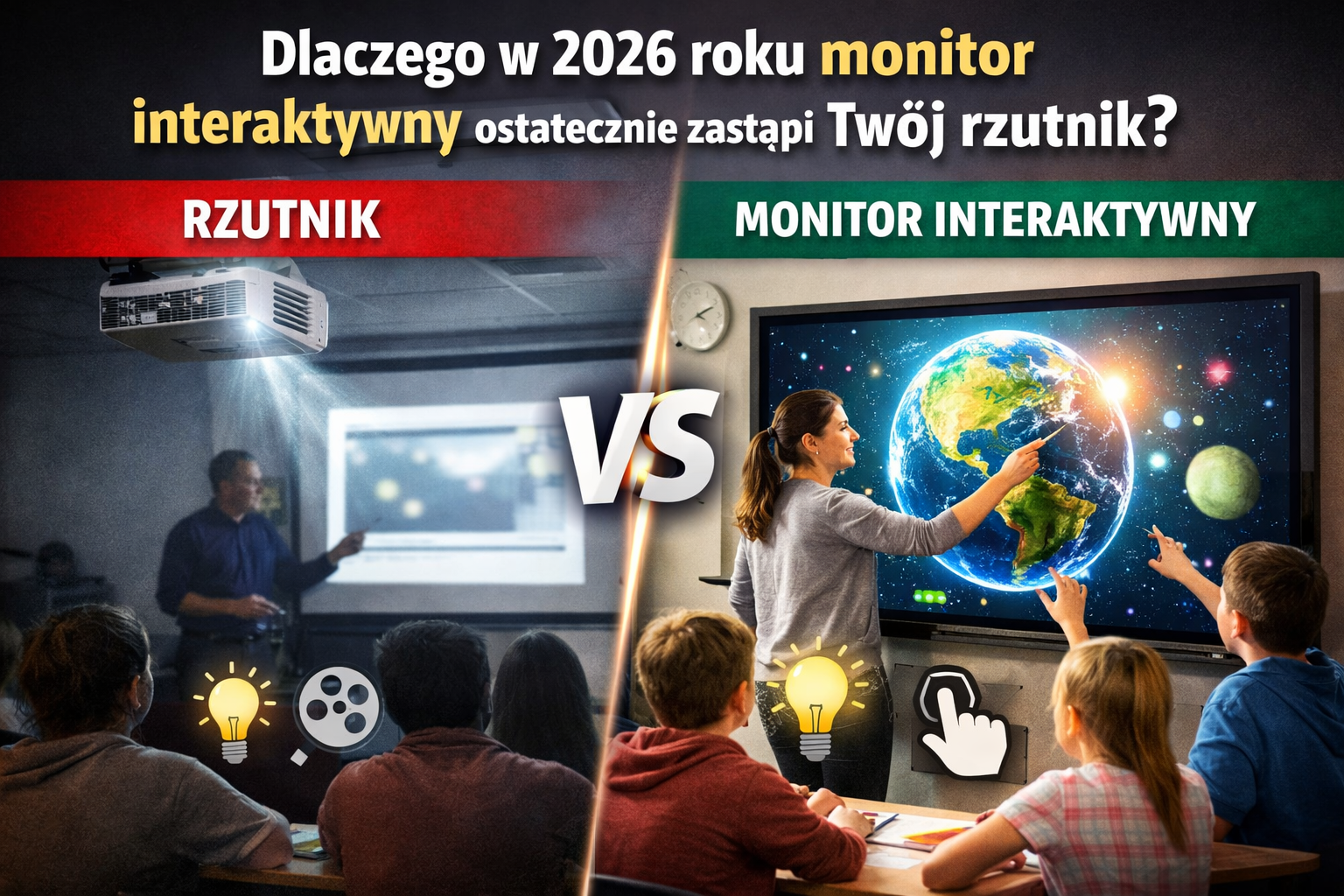 Monitor interaktywny zamiast rzutnika