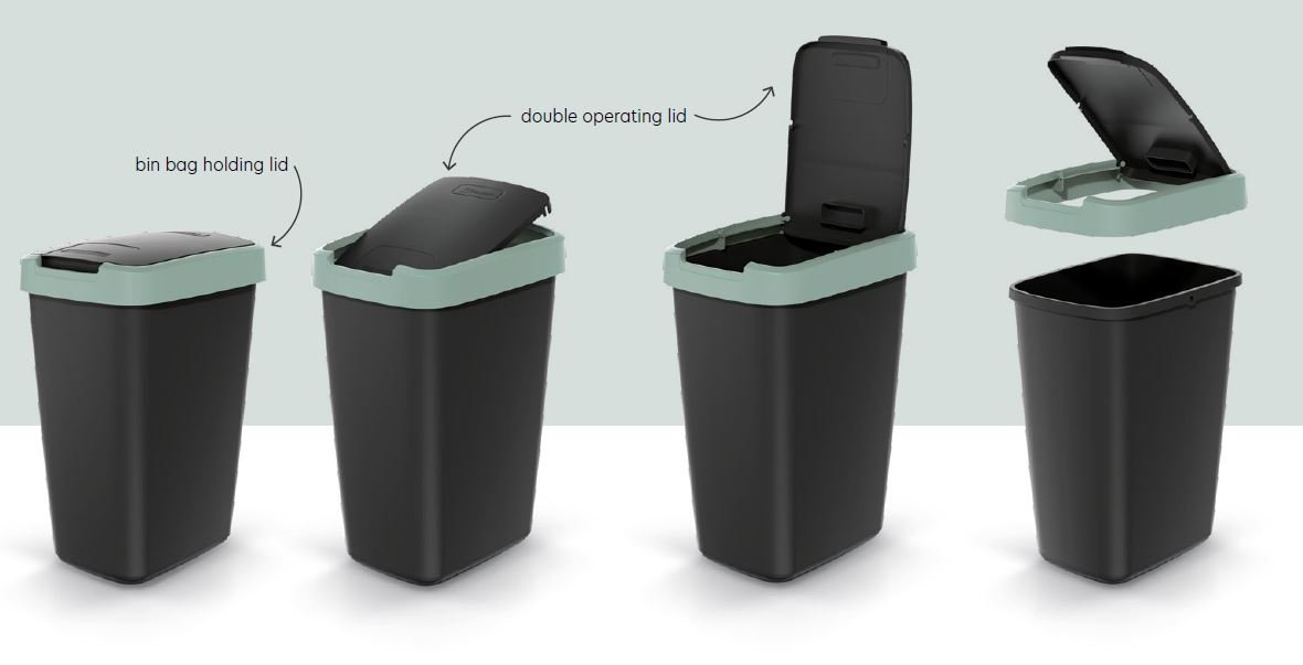 Einemgeld Mülleimer Desktop-Mülleimer, kleiner Abfalleimer aus Kunststoff,  BPA-frei