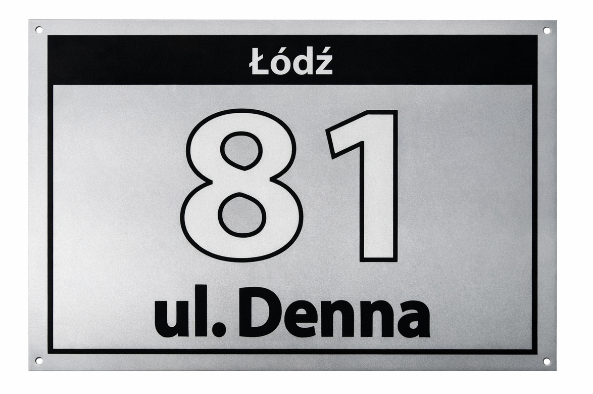 Tabliczka adresowa, odblaskowa