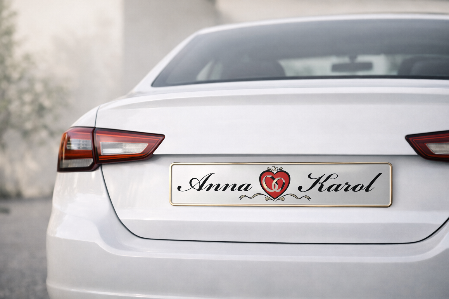 Tablica ślubna z imionami