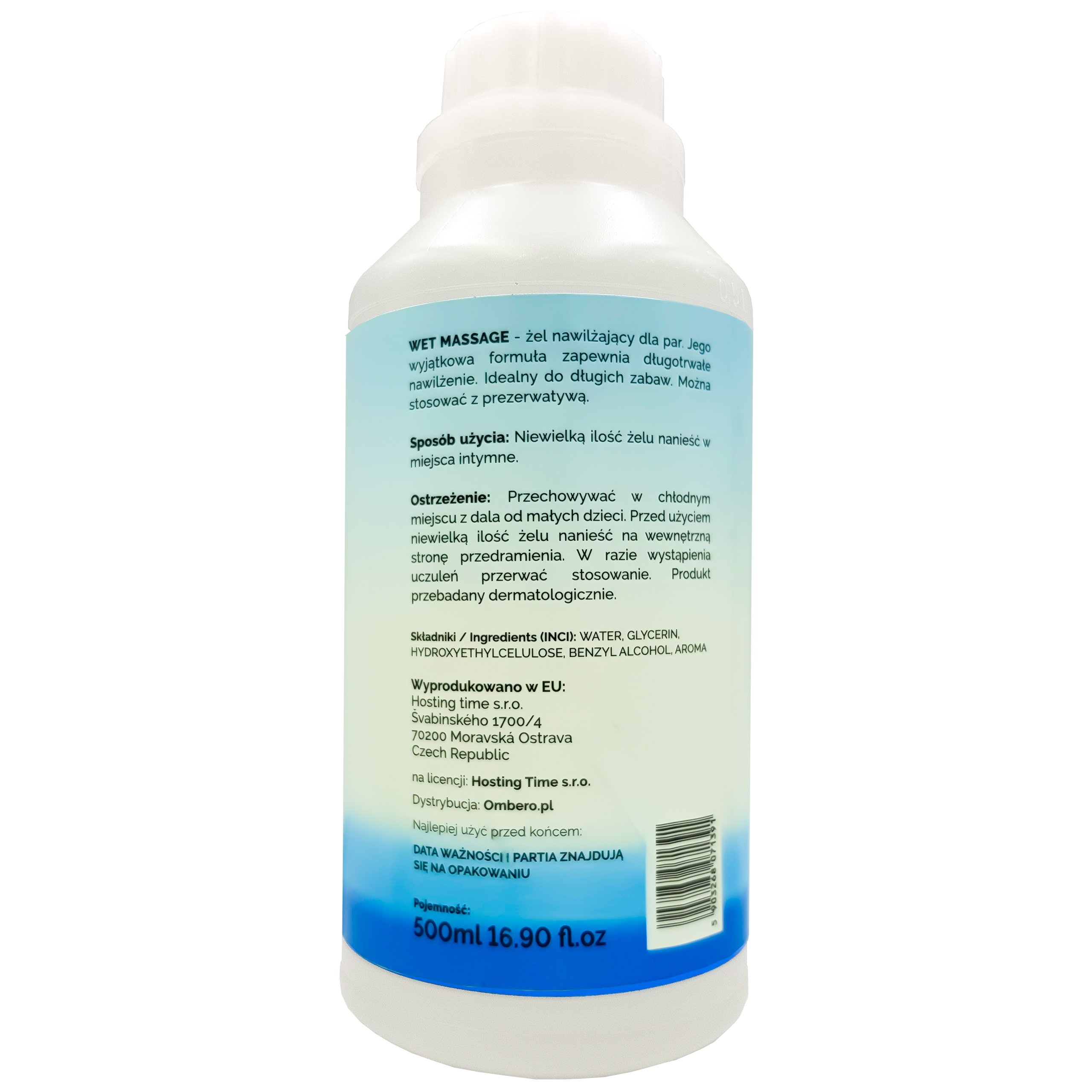 WET MASSAGE 500ml WYSOKIEJ JAKOŚCI GĘSTY ŻEL 2W1