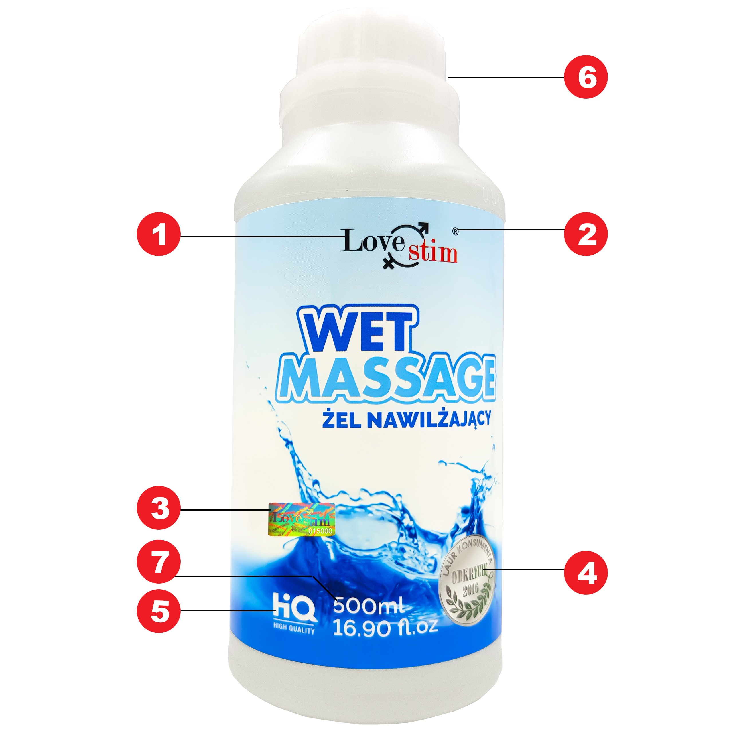 WET MASSAGE 500ml WYSOKIEJ JAKOŚCI GĘSTY ŻEL 2W1