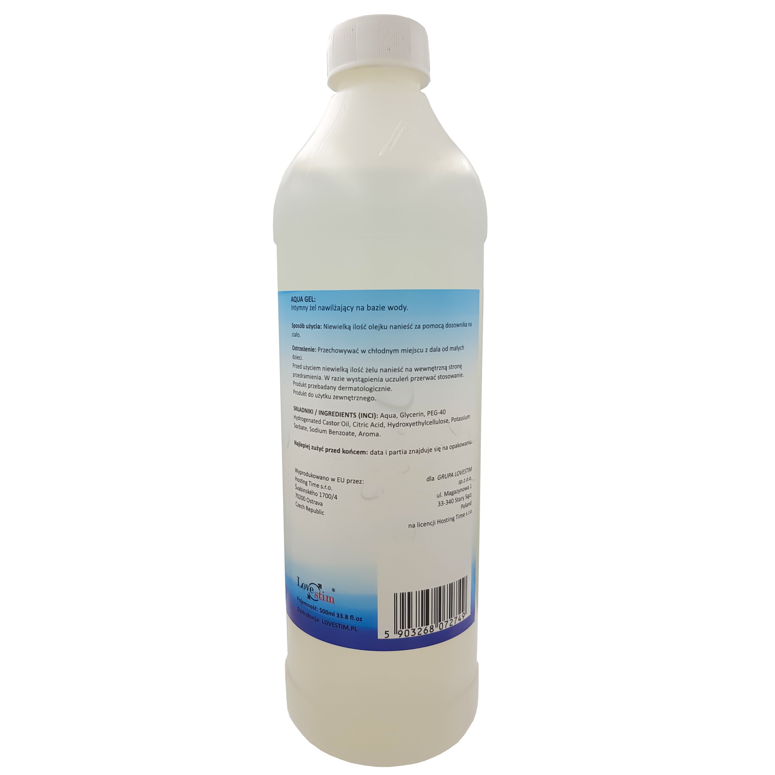 Aqua Gel 500ml lubrykant intymny uniwersalny