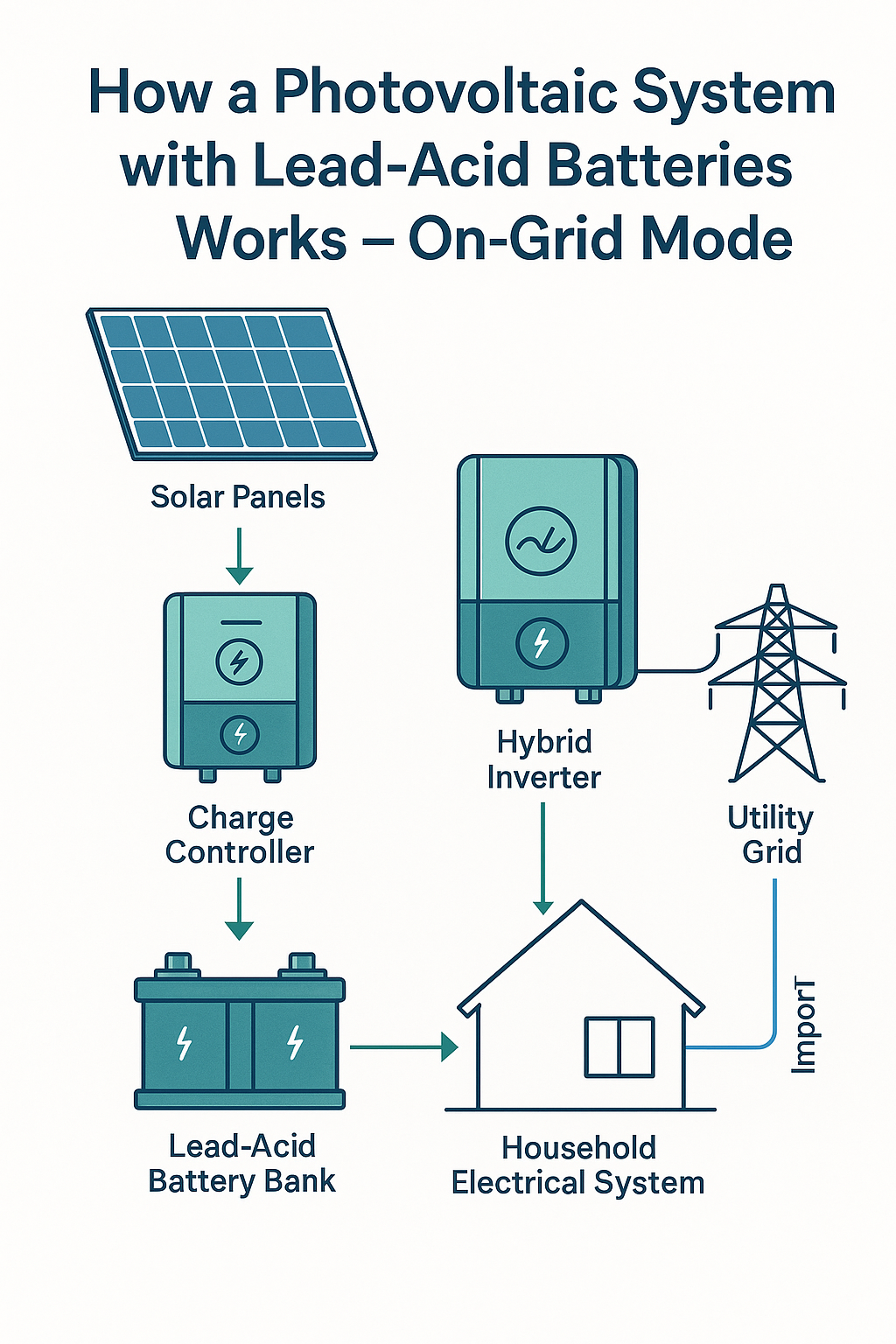 System on-grid z akumulatorami kwasowo-ołowiowymi