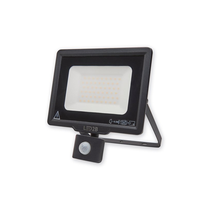 Oprawa LED MHC z czujnikiem 50W CZARNA barwa ZIMNOBIAŁA LED2B