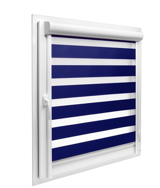 Roleta dzień noc w kasecie Vario PLUS posiada prowadnice pomocne w omijaniu zaokrąglonych listew