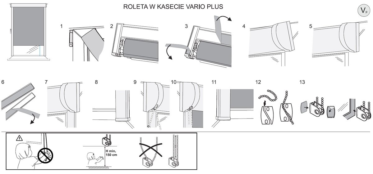 Instrukcja montażu rolety Vario Plus Large