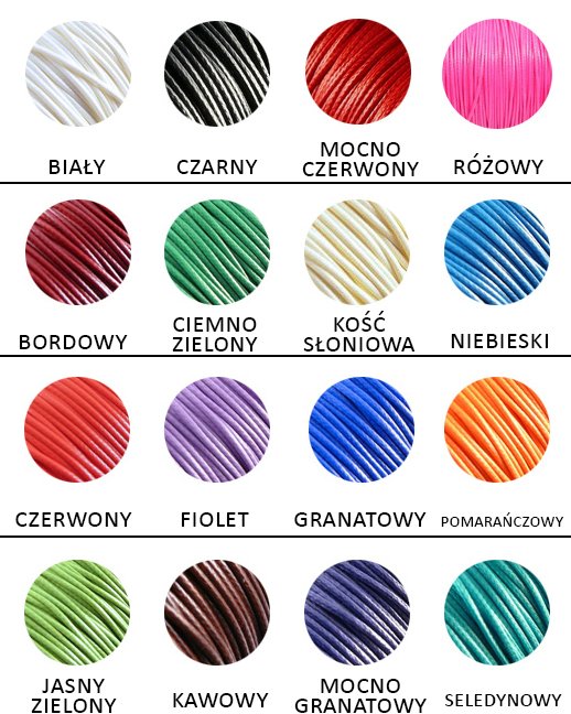 kolory sznurków