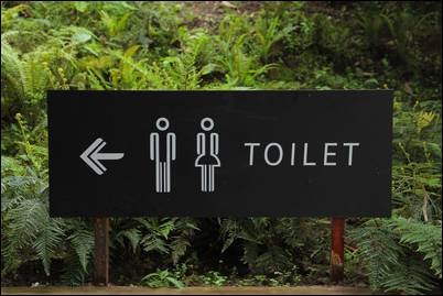 Toalety - znak