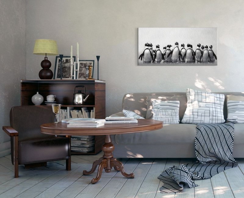 Pingwiny obraz na ścianę - Sklep Decoart24.pl