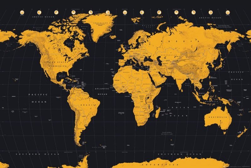 Mapa świata plakat decoart24.pl