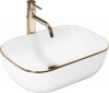 REA - Umywalka nablatowa BELINDA GOLD EDGE - Umywalki
