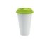Kubek termiczny ceramiczny TUMBI 350 ml (biały/zielony)