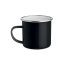Kubek tradycyjny emaliowany 350 ml EMO z uchem (czarny)
