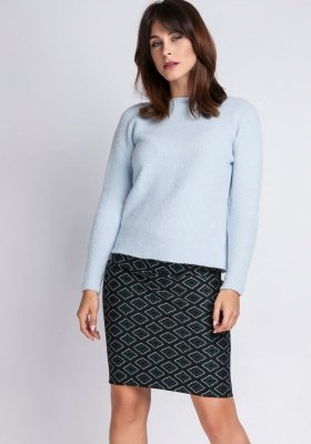 MKMSwetry Chloe SWE 091 błękitny sweter 