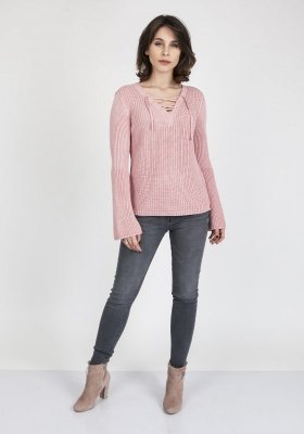  MKM Kylie SWE 117 Pudrowy róż sweter