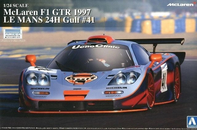 Aoshima 00747 Mclaren F1 Gtr 1997 Le Mans 24h Gulf 1 24