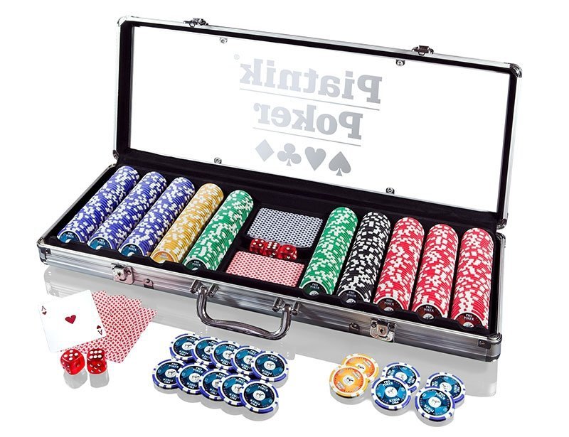 Piatnik Poker Alu-Case - 500 żetonów 14g