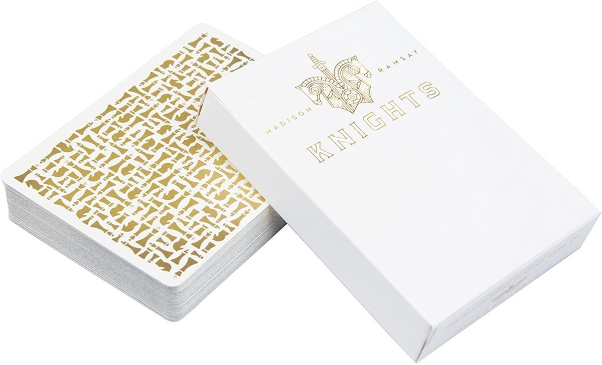 Karty Knights Ellusionist Białe Premium Szachy