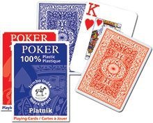 Karty Classic Poker Plastik poj. talie duże indeksy