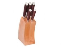 Gerlach 991 Deco Wood - komplet noży kuchennych (5 szt.) w bloku