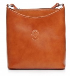 Kožené kabelka listonoška Genuine Leather zrzavá 6001