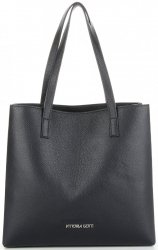 Bőr táska shopper bag Vittoria Gotti fekete V694150