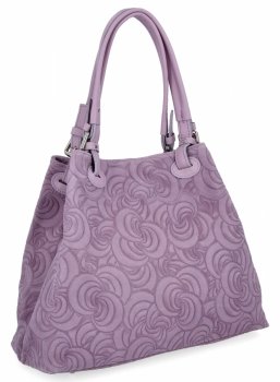 Kožené kabelka shopper bag Vittoria Gotti fialová 5566-Scio