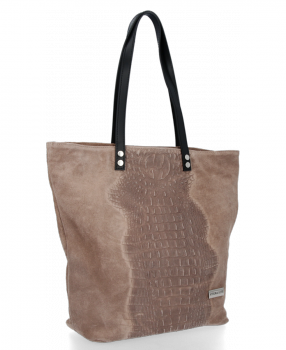 Kožené kabelka shopper bag Vittoria Gotti zemitá V2380
