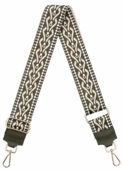 Módní pásek na tašku H07 tmavě zelený