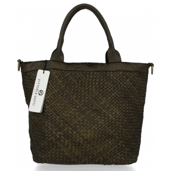 Dámská kabelka shopper bag Vittoria Gotti lahvově zelená V2400