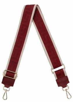 Módní pásek na tašku Geometric PA005 Bordový/Bežový