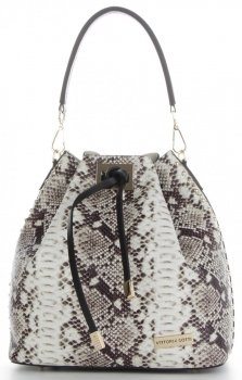 Kožené kabelka shopper bag Vittoria Gotti černá V8224-1