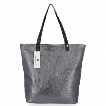 Kožené kabelka shopper bag Vittoria Gotti iron B24