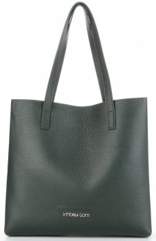 Kožené kabelka shopper bag Vittoria Gotti lahvově zelená V694150