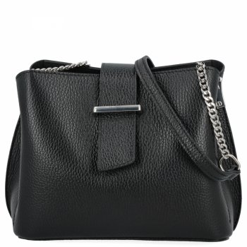 Kožené kabelka listonoška Vittoria Gotti černá 665