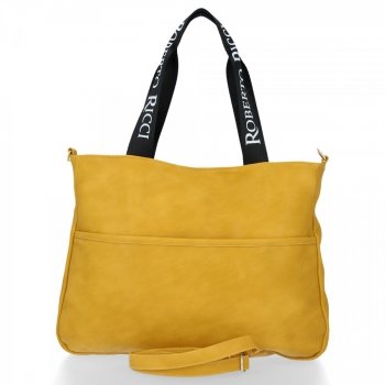 Dámská kabelka univerzální Roberto Ricci hořčicová 41