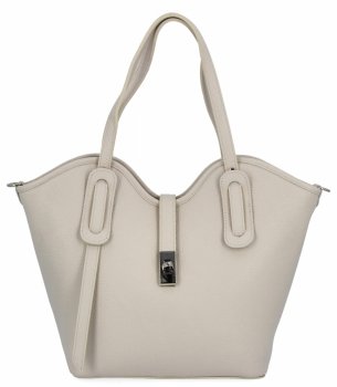 Kožené kabelka shopper bag Vittoria Gotti béžová 631