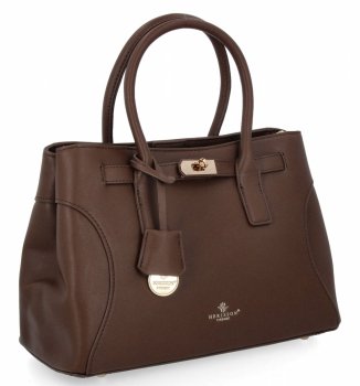 Dámská kabelka kufřík 3 komory firmy Herisson 275C6016 čokoládová