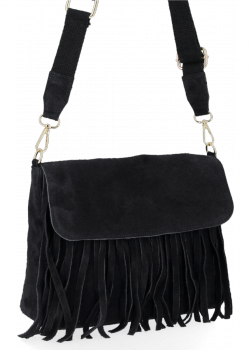 Kožené kabelka listonoška Vittoria Gotti černá DB52