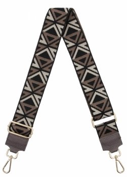 Módní pásek na tašku Geometric PA005 šedý