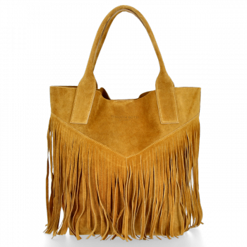 Dámská kabelka shopper bag Vittoria Gotti hořčicová VPOS9